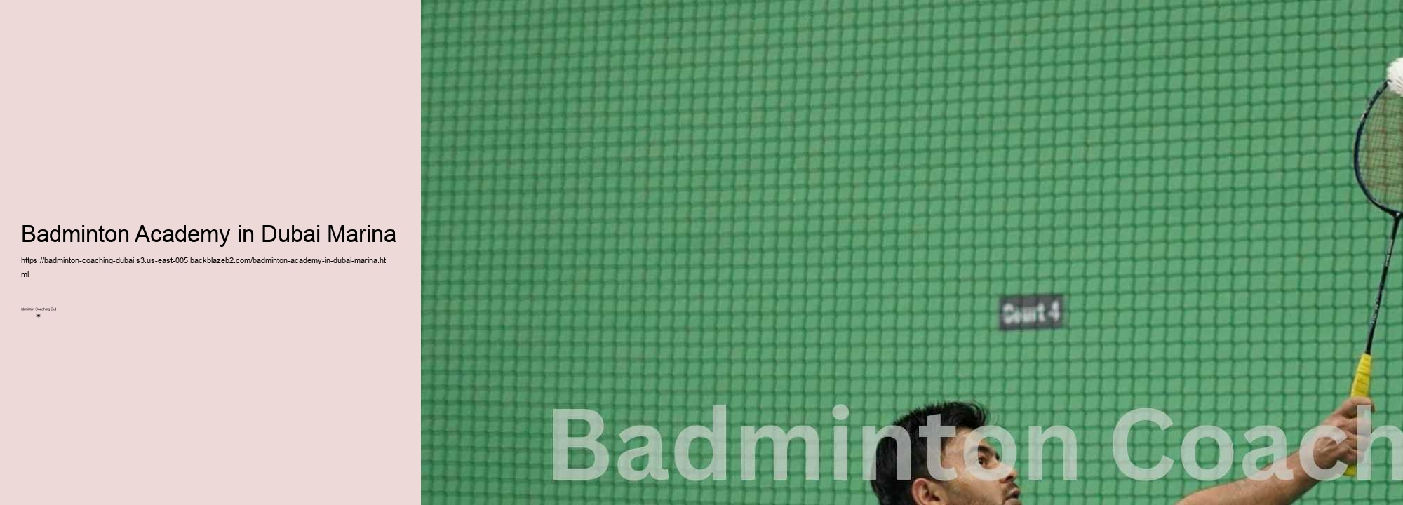 Badminton Academy in Dubai Marina